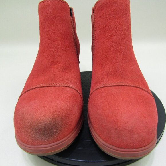 Sorel Evie Pull On Wedge Booties Womens 9 Red Waterproof Rain Boot NL4910-849 - Picture 6 of 7